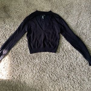 Forever 21 Black Long sleeve cutout top